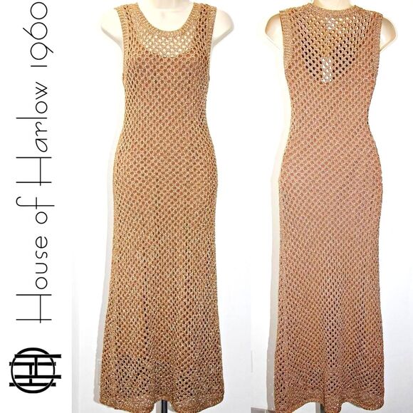 House-of-harlow Women's Gold Dress - Picture 1 of 8